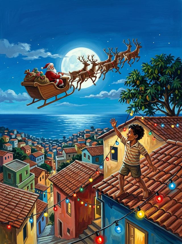Capa ilustrada de Natal
